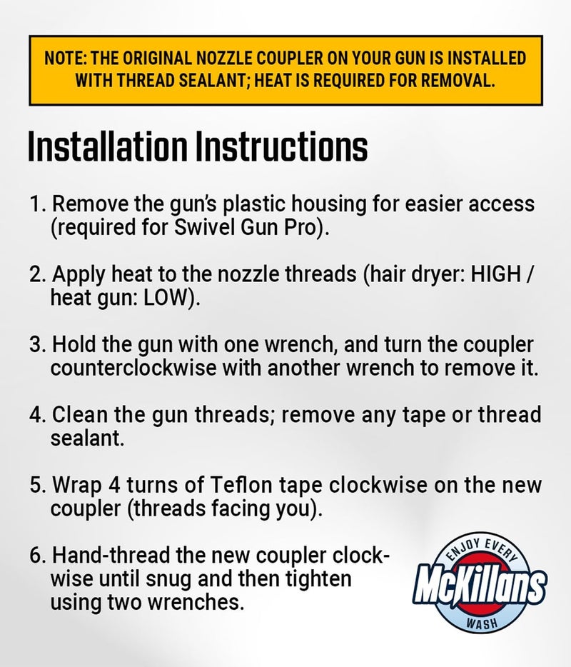 McKillans ® 1/4” Nozzle Automatic Quick Connect Fittings - Stainless Steel 1/4” NPT Male Quick Connect Couplers - Coupler for Pressure Washer Gun - Pack of 2 - Image 2